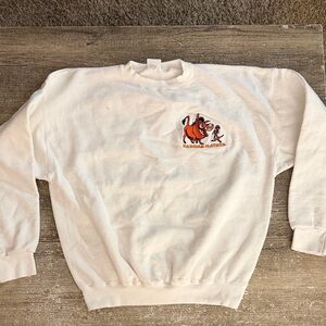 Disney vintage crewneck sweatshirt w/ Pumbaa and Timon embroidered graphic